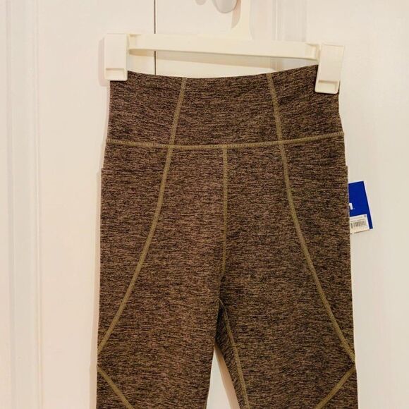 JoyLab Brown Athletic High Waist 7/8 Length Leggings With Pockets XXS New - Picture 3 of 9
